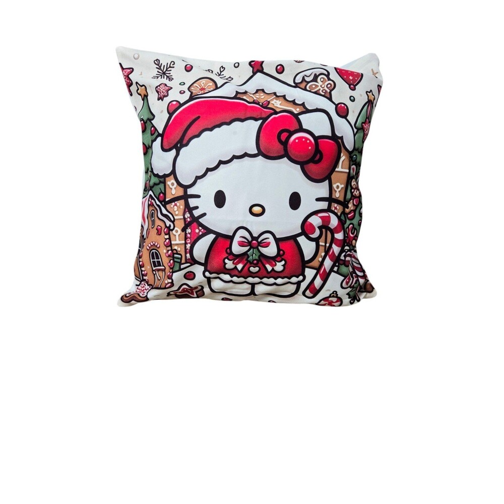 Hello Kitty Christmas cushion pillow cover 18"x18" - Picture 6 of 8